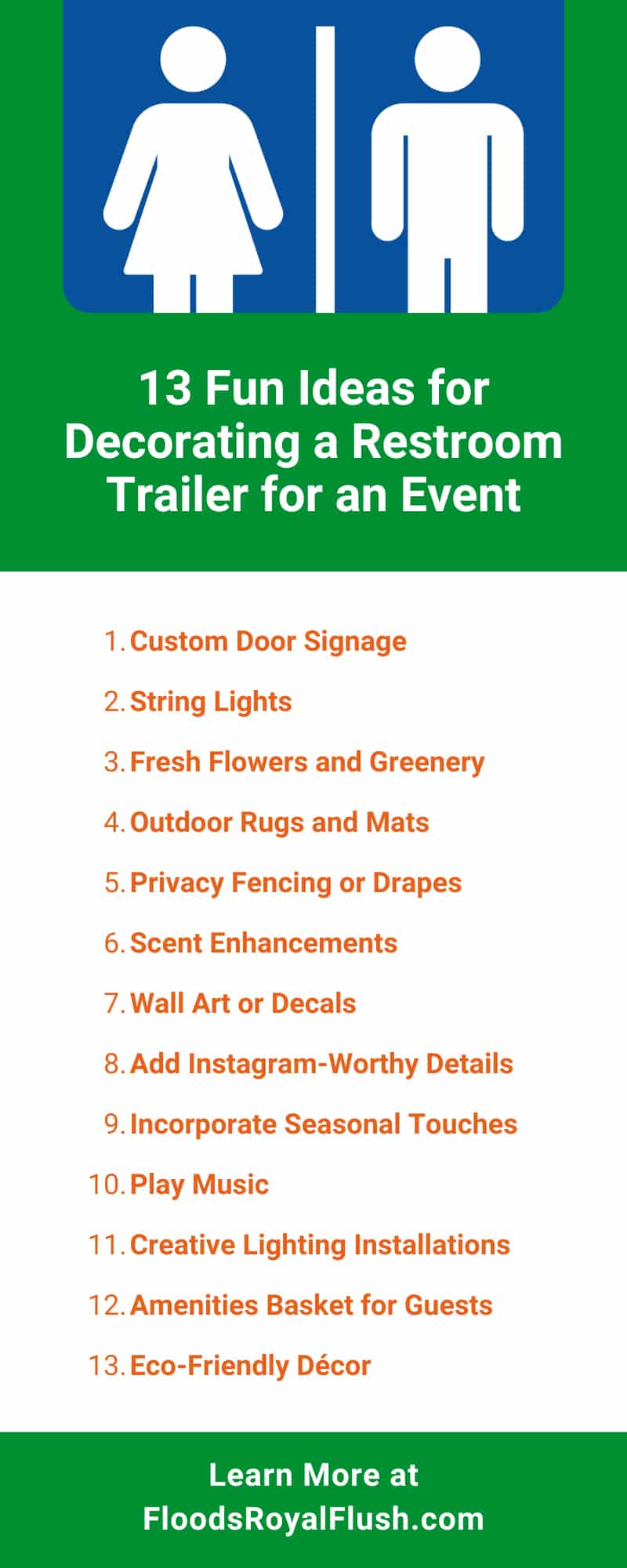 13 Fun Ideas for Decorating a Restroom Trailer for an Event