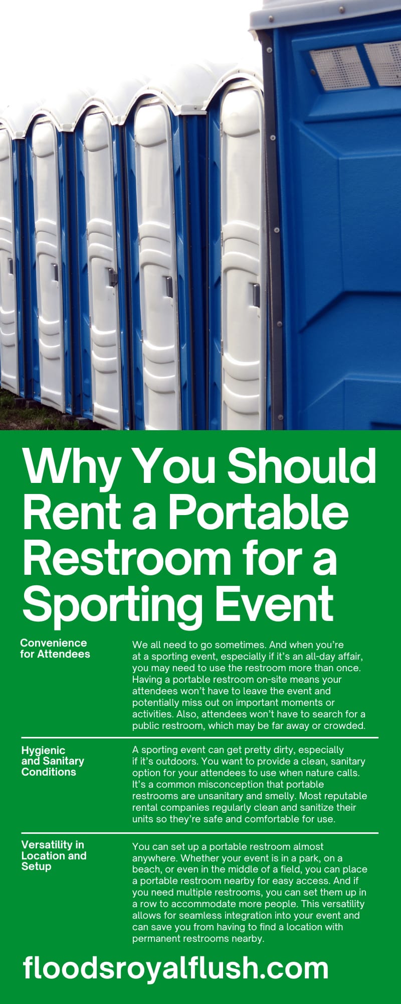 Why You Should Rent a Portable Restroom for a Sporting Event