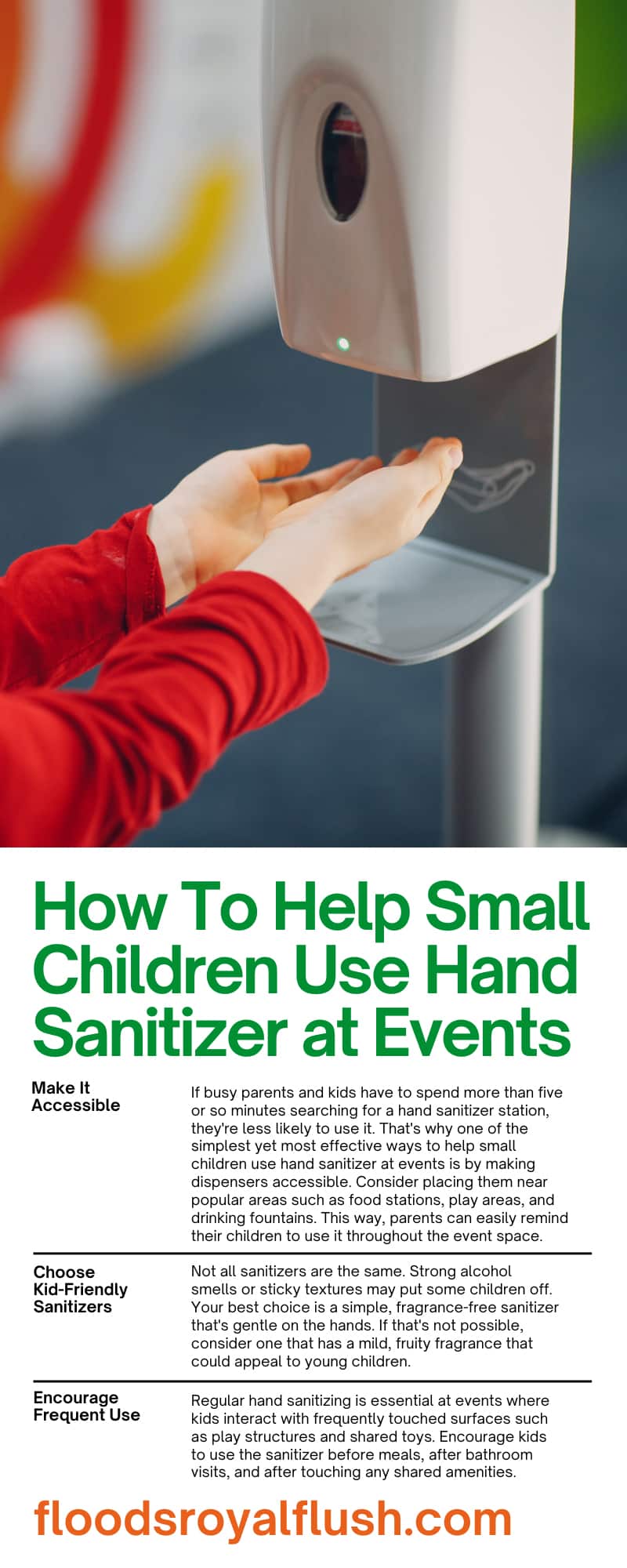 How To Help Small Children Use Hand Sanitizer at Events