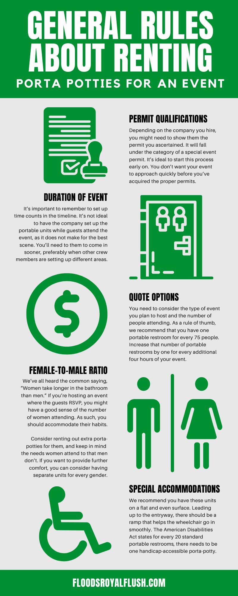 General Rules About Renting Porta Potties for an Event