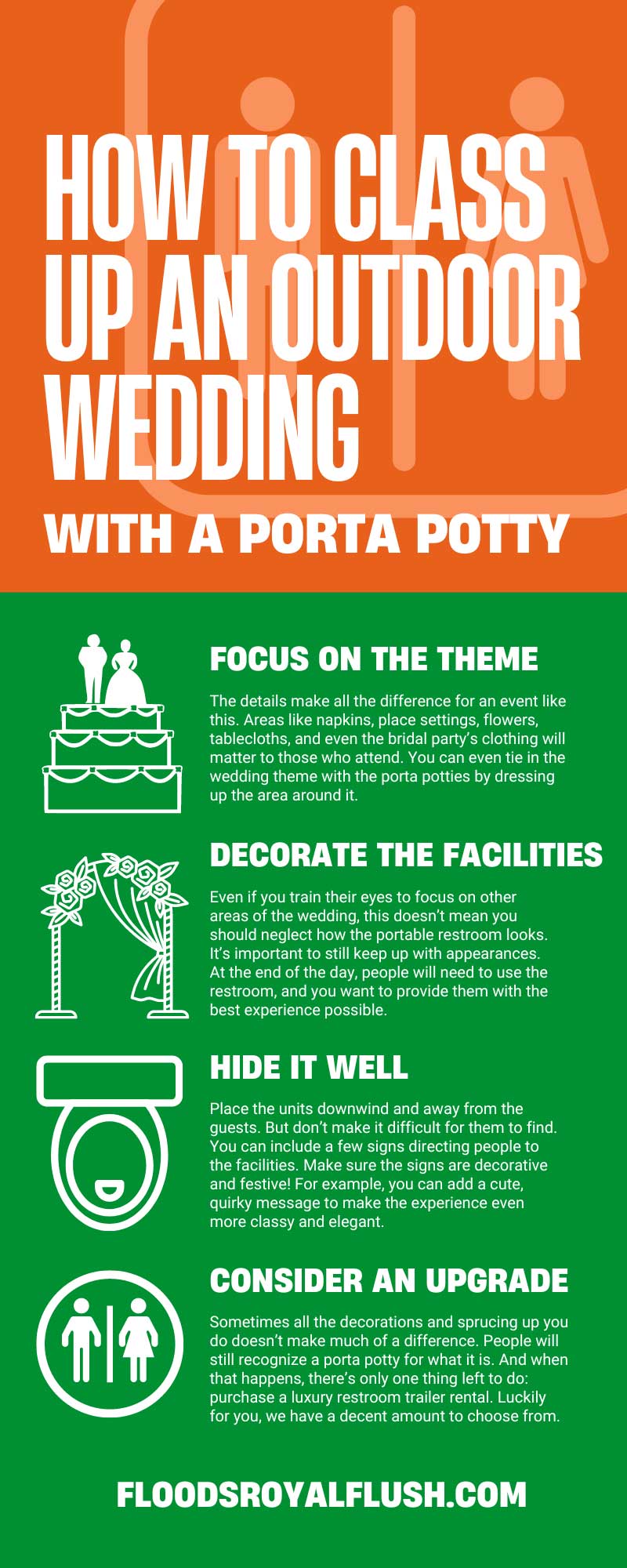 How To Class Up an Outdoor Wedding With a Porta Potty