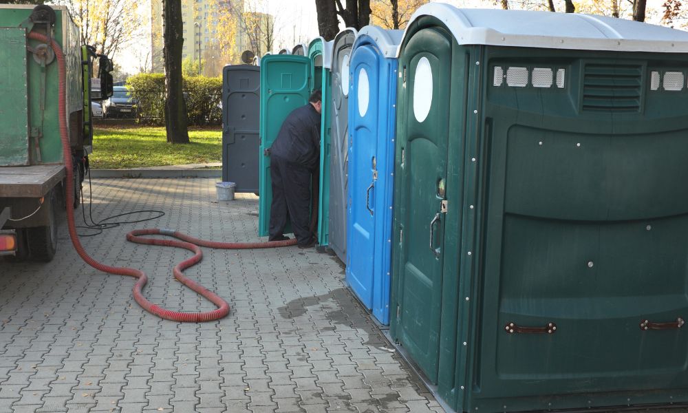 How Are Porta Potties Cleaned While in Service
